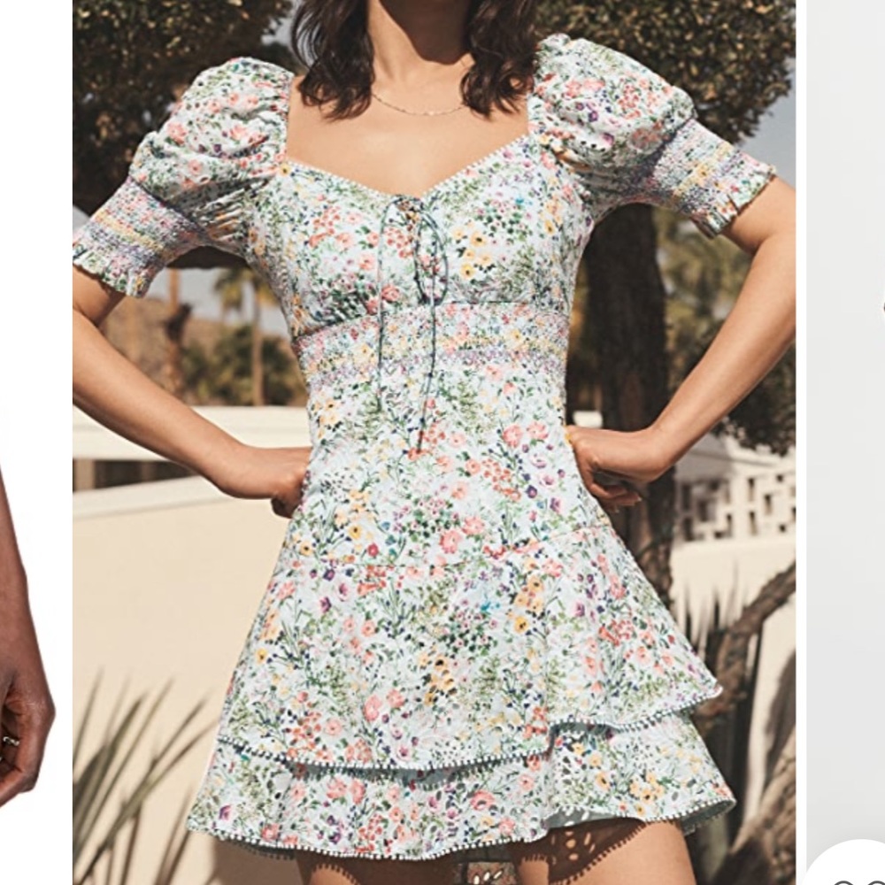 Alice + Olivia Crawford Sweetheart Puff Sleeve Mini Dress